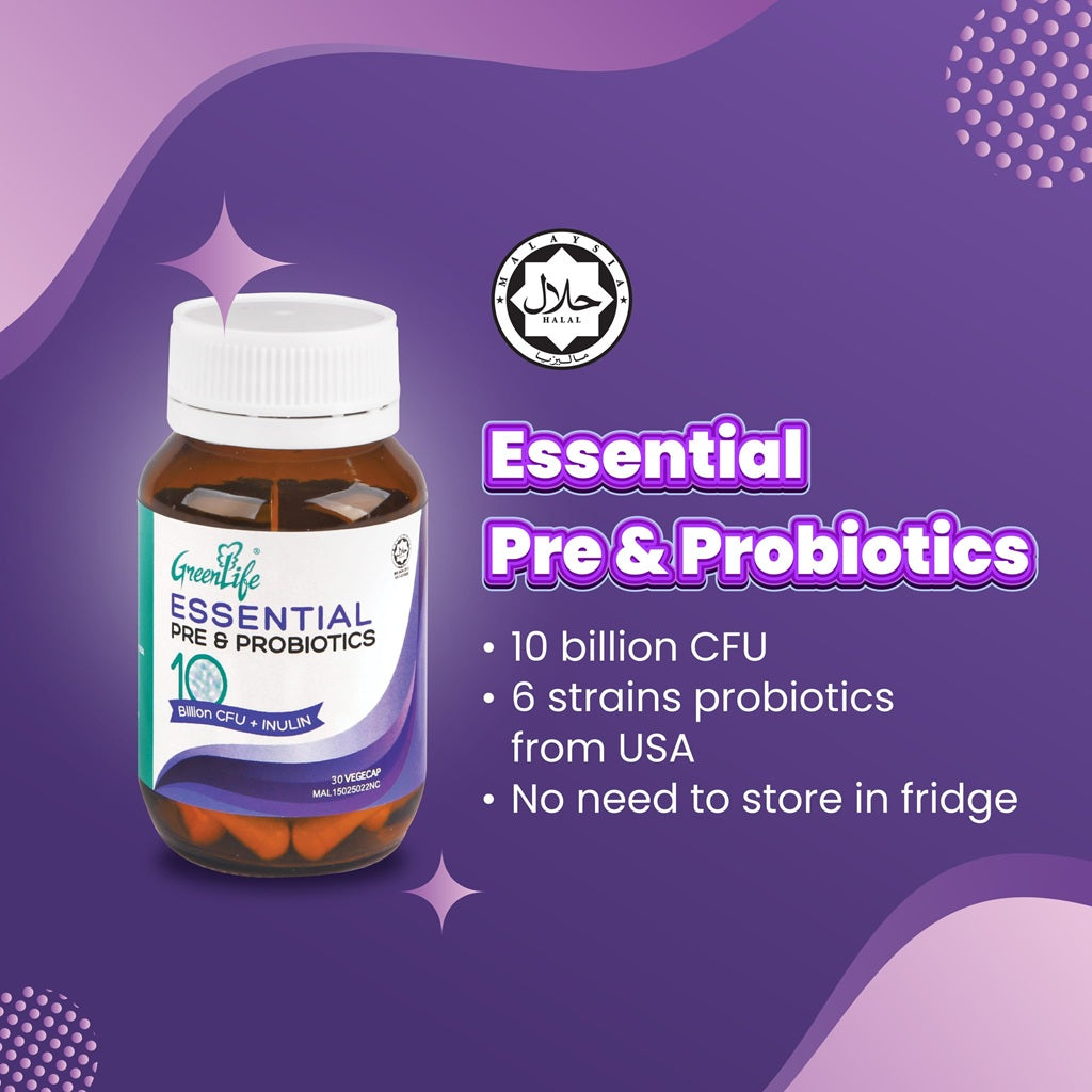 Greenlife Essential Pre & Probiotics 10 Billion CFU (2 x 30 vegecaps)