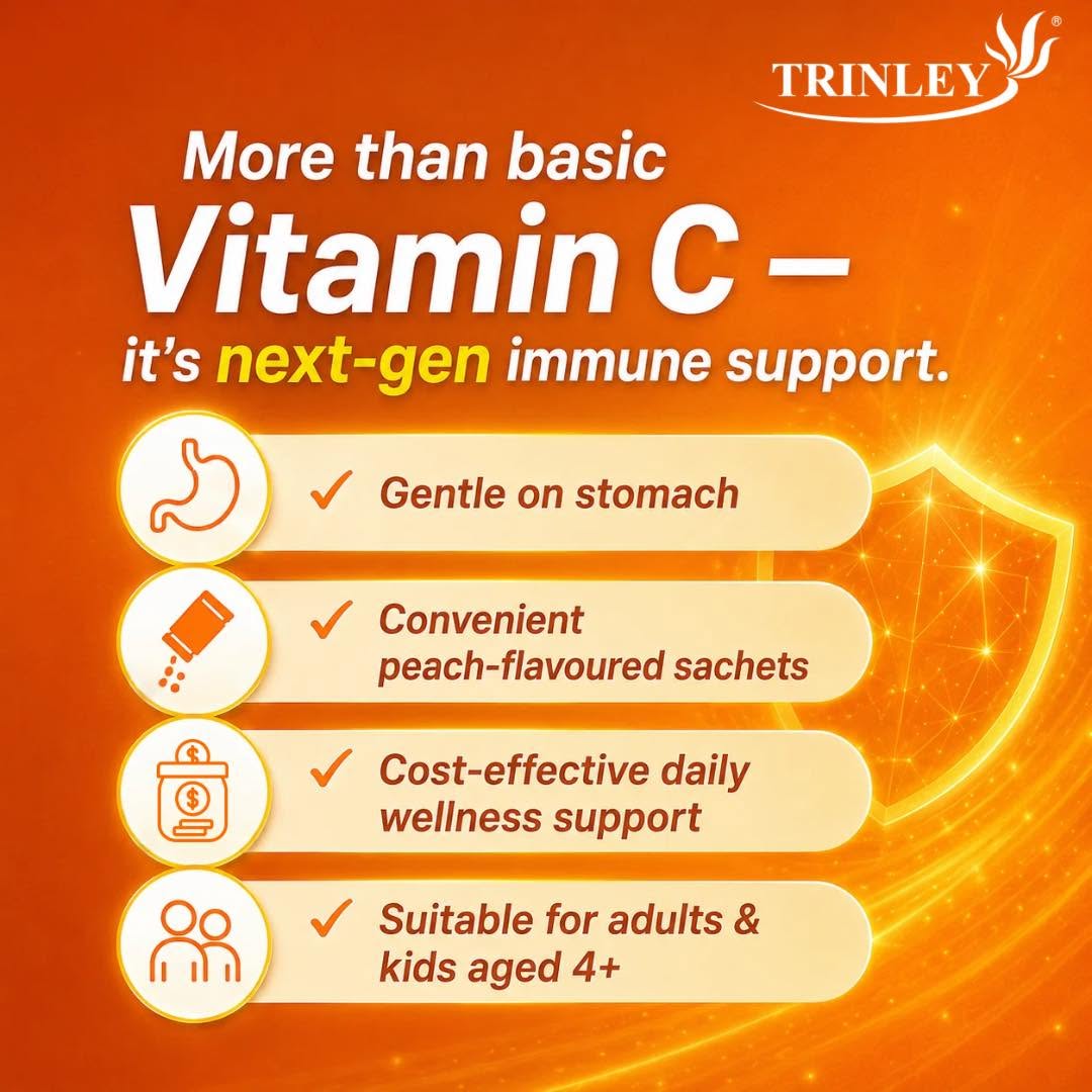 Trinley Lipo C Plus+ Liposomal Vitamin C 550mg (15 sachets)
