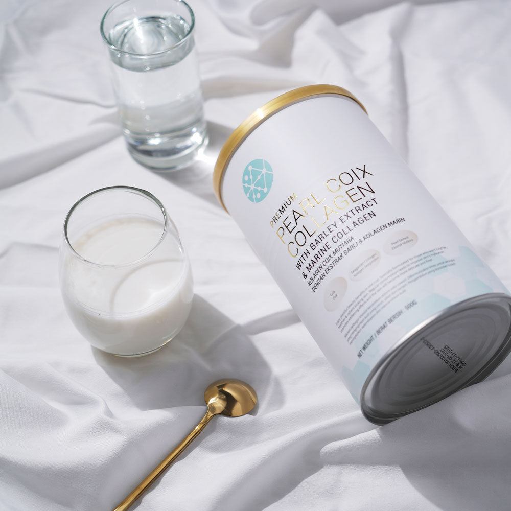 Nutrivo Premium Pearl Coix Collagen with Barley Extract and Marine Collagen Beauty Beverage 500g