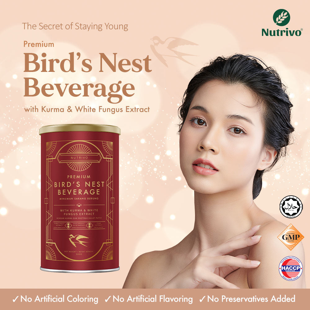 Nutrivo Premium Bird's Nest Beauty Beverage with Kurma and White Fungus Extract 500g