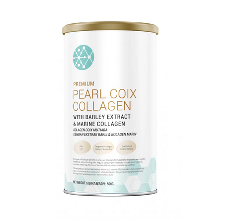Nutrivo Premium Pearl Coix Collagen with Barley Extract and Marine Collagen Beauty Beverage 500g