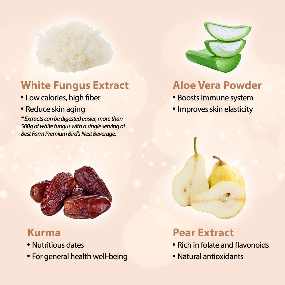 Nutrivo Premium Bird's Nest Beauty Beverage with Kurma and White Fungus Extract 500g
