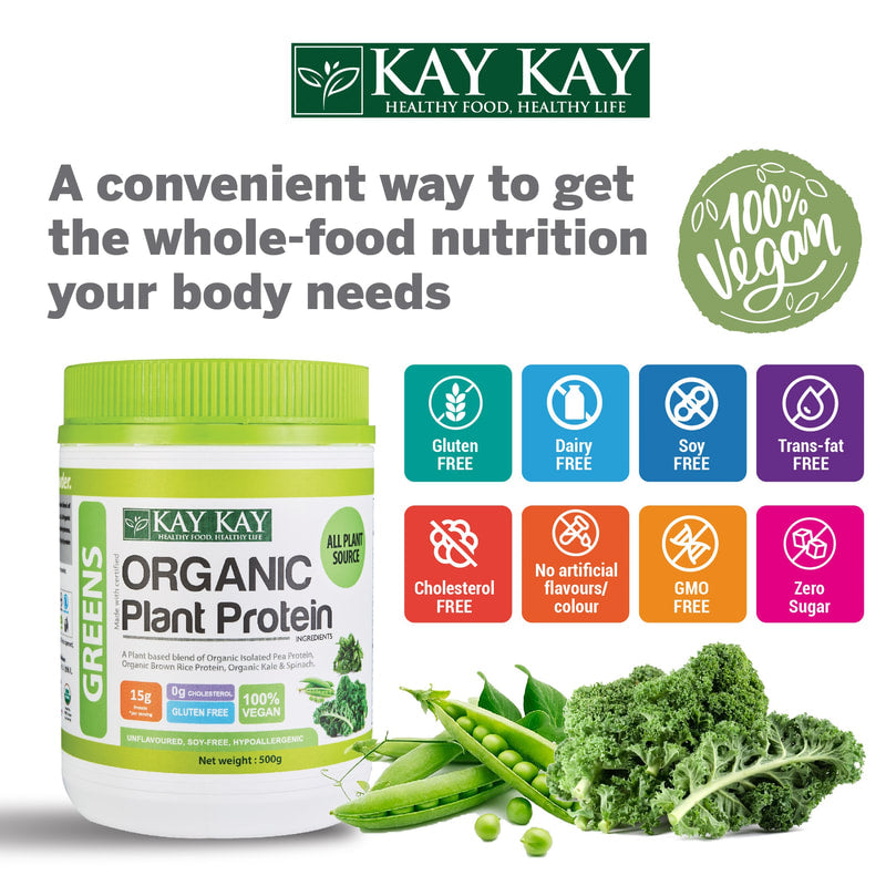 KAY KAY Organic Plant Protein Greens Powder 500g