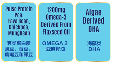 KAY KAY Plant Based Omega 369 ALA DHA Powder (520g)