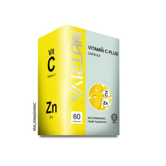 Nutriva Vitamin C Plus 450mg with Zinc (60 vegetable capsules)