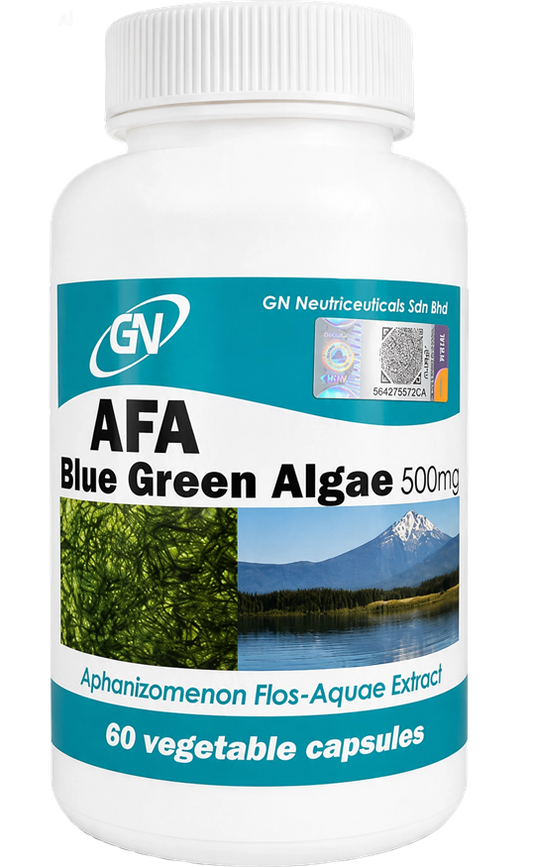 GN AFA Blue Green Algae 500mg (60 vegetable capsules) Aphanizomenon Flos-Aquae Extract