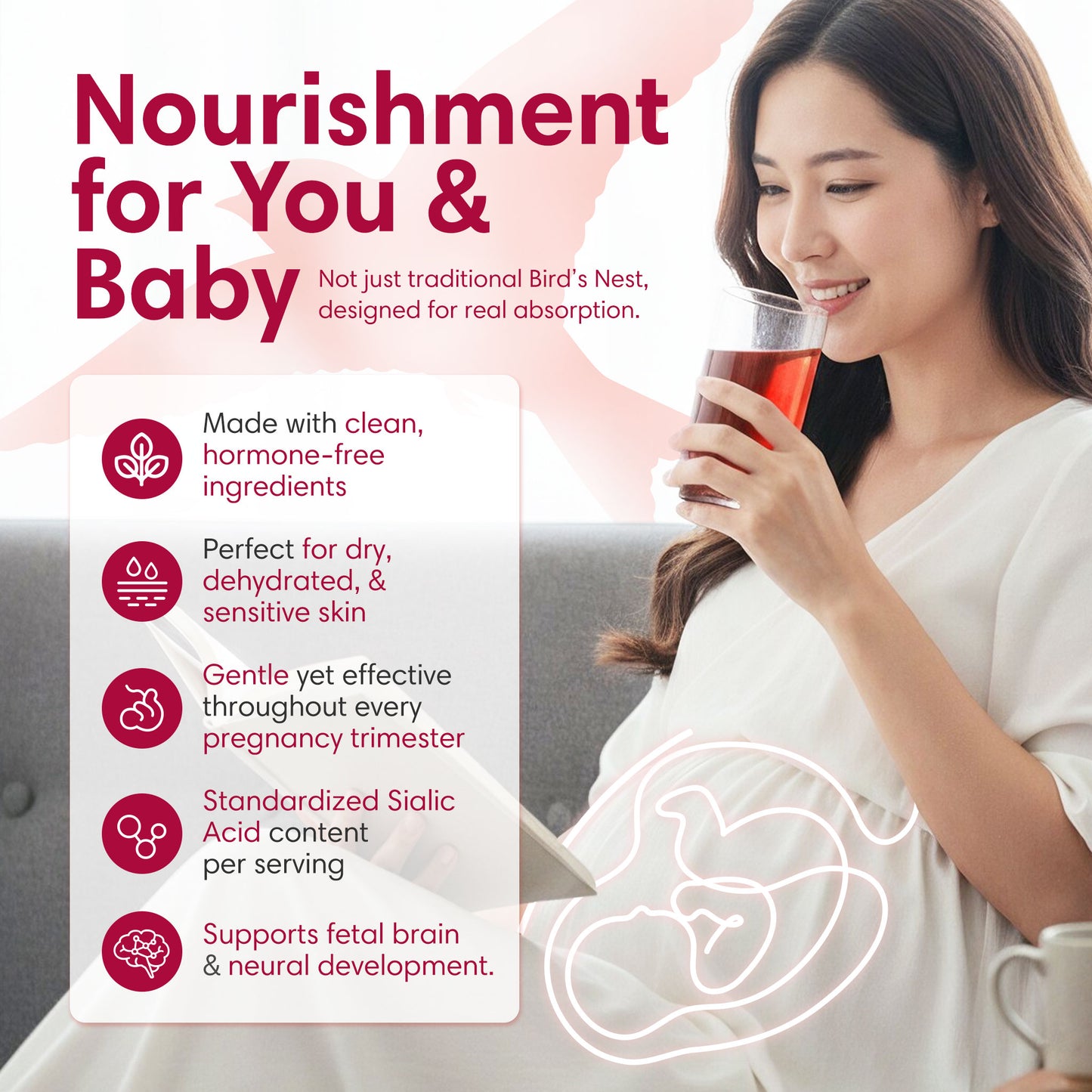 Nutrivo LumiWhite Bird's Nest Collagen Beverage (500g) with Tremella and Seagarden Marine Collagen