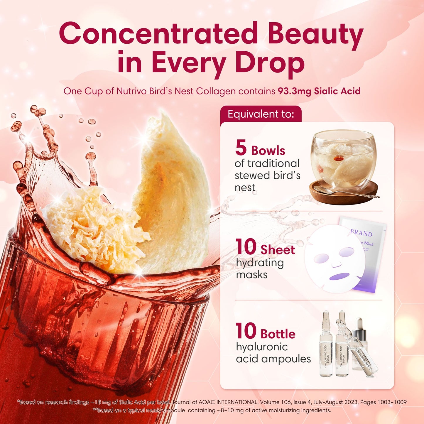 Nutrivo LumiWhite Bird's Nest Collagen Beverage (500g) with Tremella and Seagarden Marine Collagen