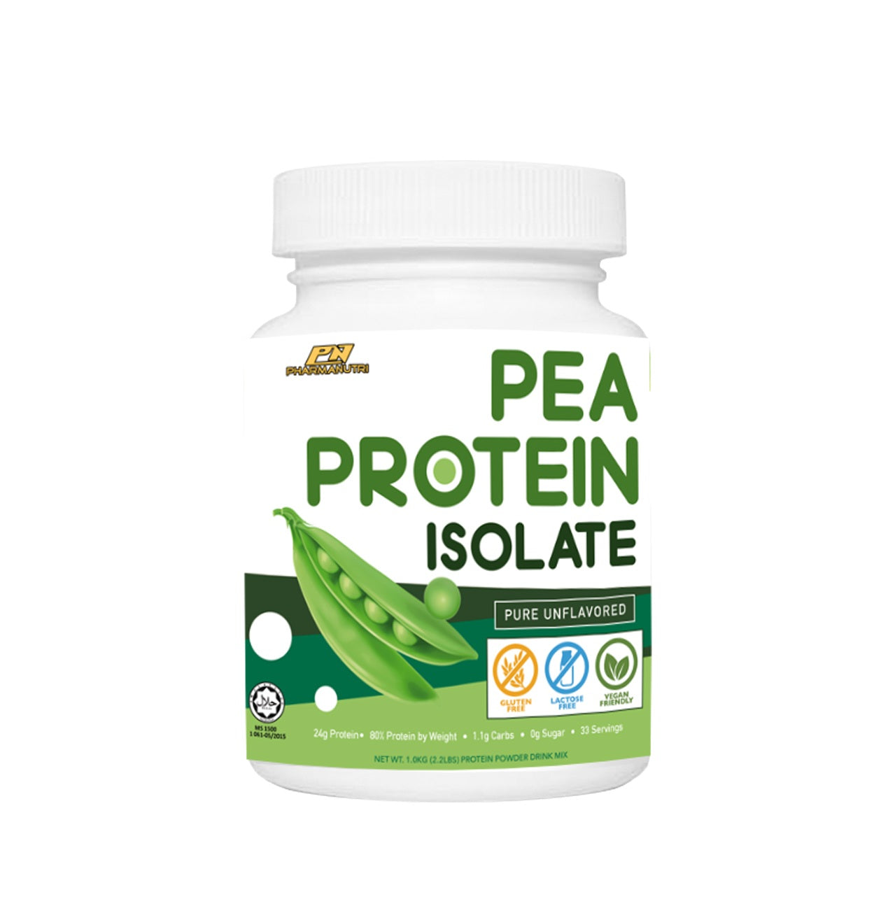 Pharmanutri Pea Protein Isolate (1kg) Unflavored