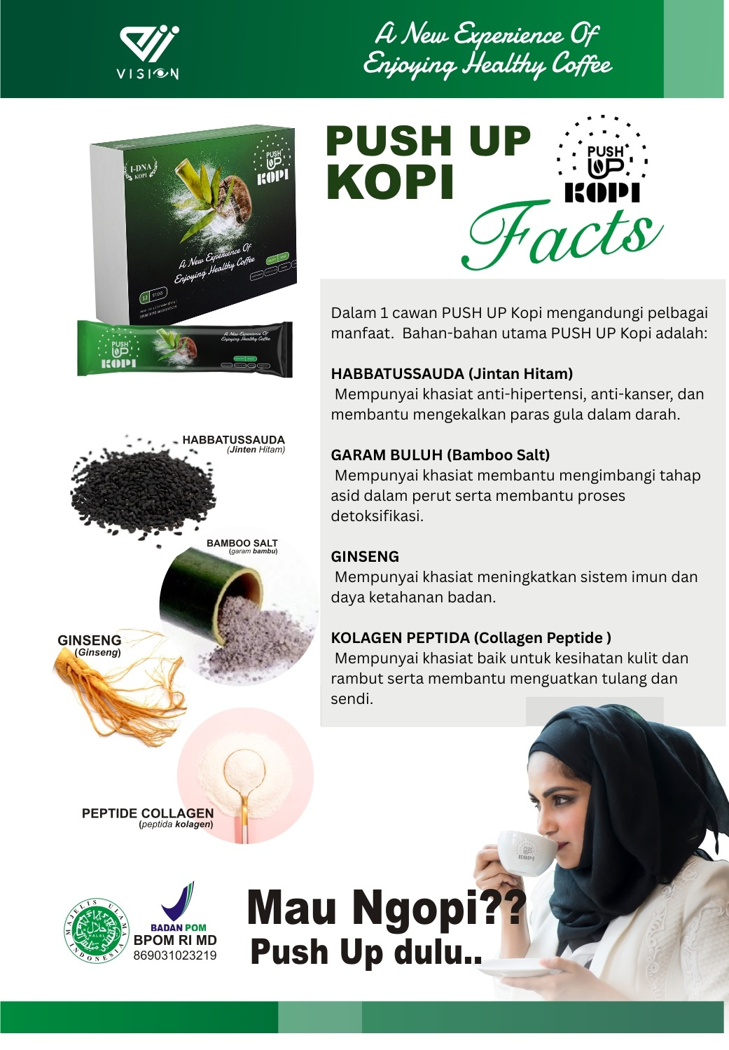 Push Up Kopi (22g x 12 sachets)