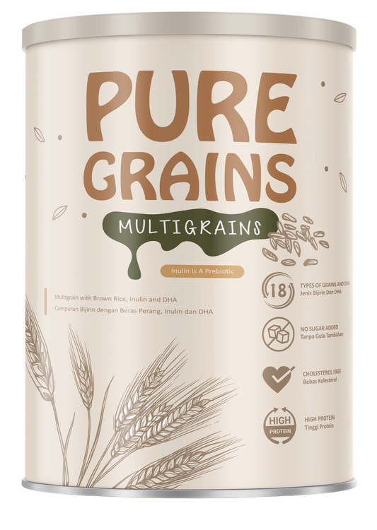 Canister of Pure Grains Multi Grains on a white background