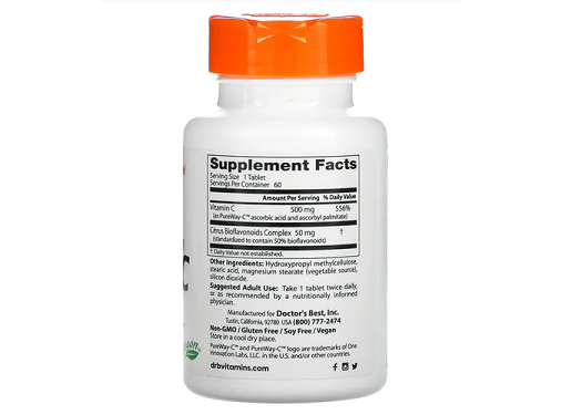 Doctor's Best Pureway C 高吸收维生素 C 500 毫克（60 片）