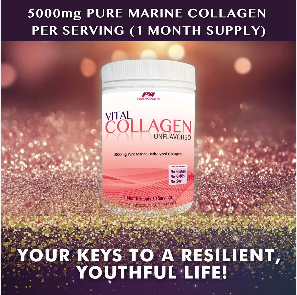 Pharmanutri Vital Collagen 5000mg Marine Hydrolysed Collagen Peptides