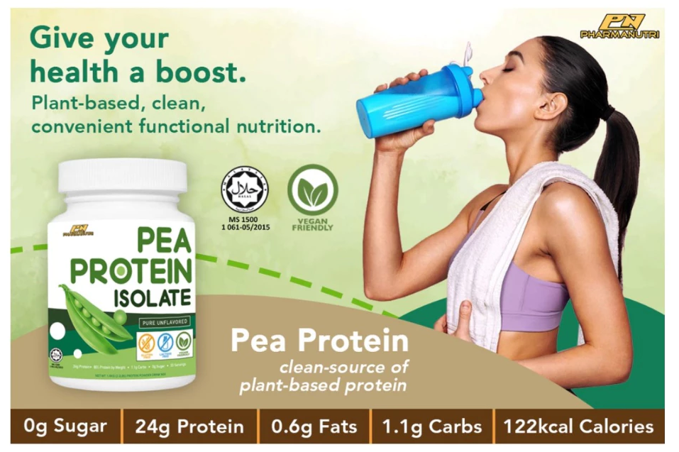 Pharmanutri Pea Protein Isolate (1kg) Unflavored