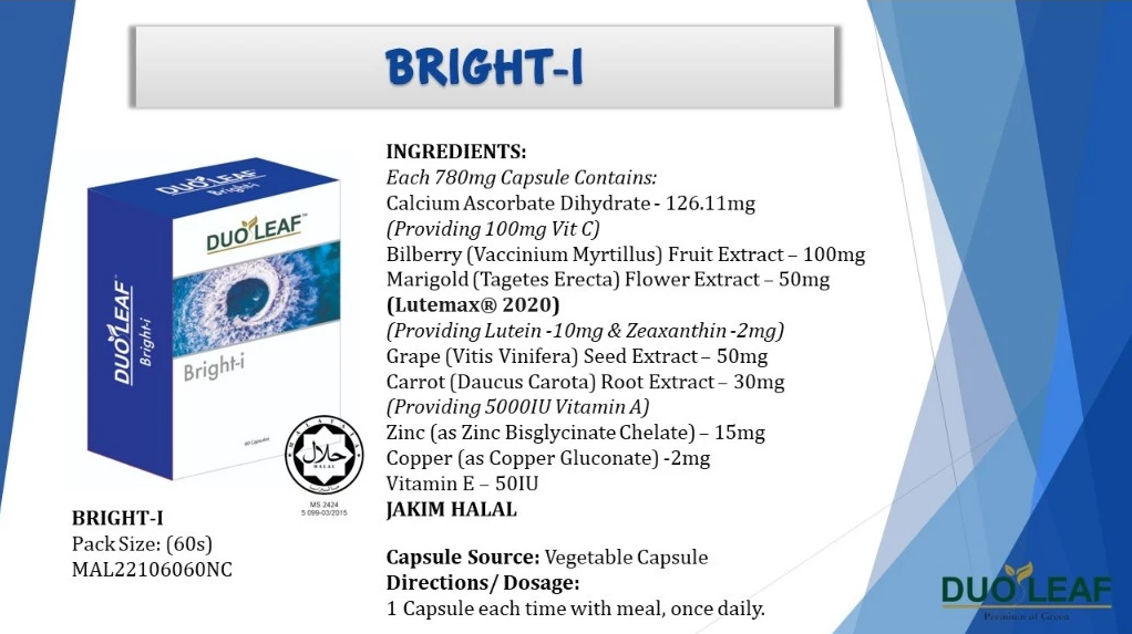 Duoleaf Bright-i 780mg (60 capsules)