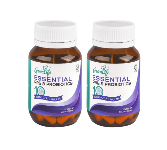 Greenlife Essential Pre & Probiotics 10 Billion CFU (2 x 30 vegecaps)