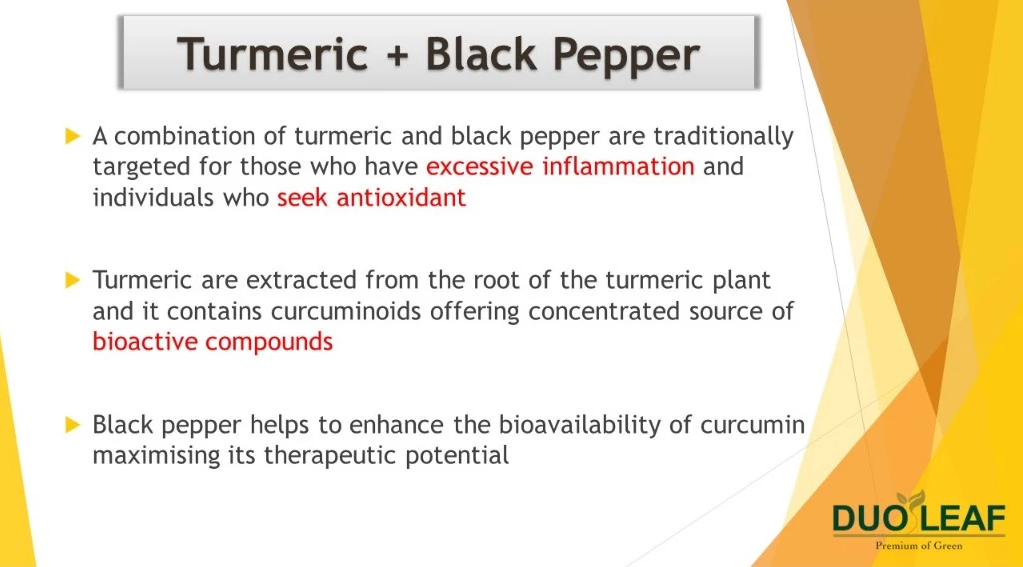 Duoleaf Turmeric + Pepper (2 x 60 capsules)