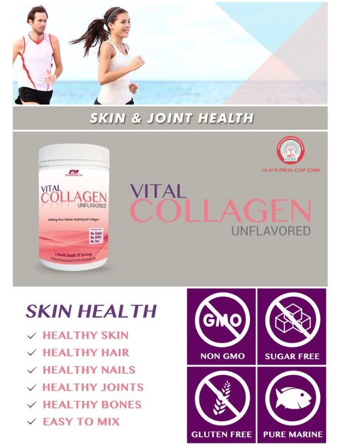 Pharmanutri Vital Collagen 5000mg Marine Hydrolysed Collagen Peptides