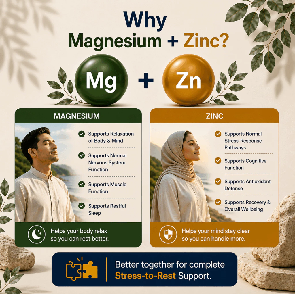 Nael & Newk Magnesium 750mg & Zinc Bisglycinate 25mg (60 Film Coated Caplets)