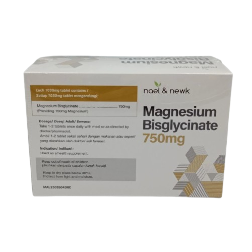 Nael & Newk Magnesium Bisglycinate 750mg (60 tablets)
